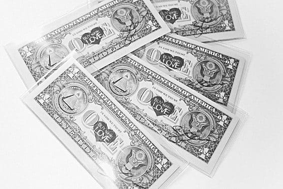 ‘Buy Some Love’: Money Art by New York artist, Skye Nicolas