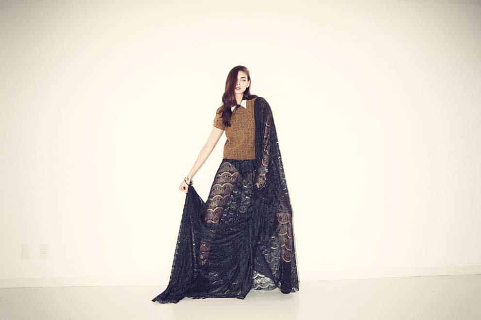 Tops by AKIRA NAKA, collar and skirt banal chic bizarre, others stylist’s own