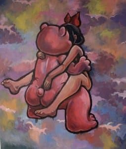Red Pig Flower, London Artist