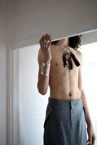 skirt by Andy S Dunford, rings and bracelet by ASOS