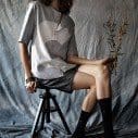 shirt by Clara Martin, shorts by Ingo Vintage, socks by Burlington, sandals by Anatomic, bracelets by Topman