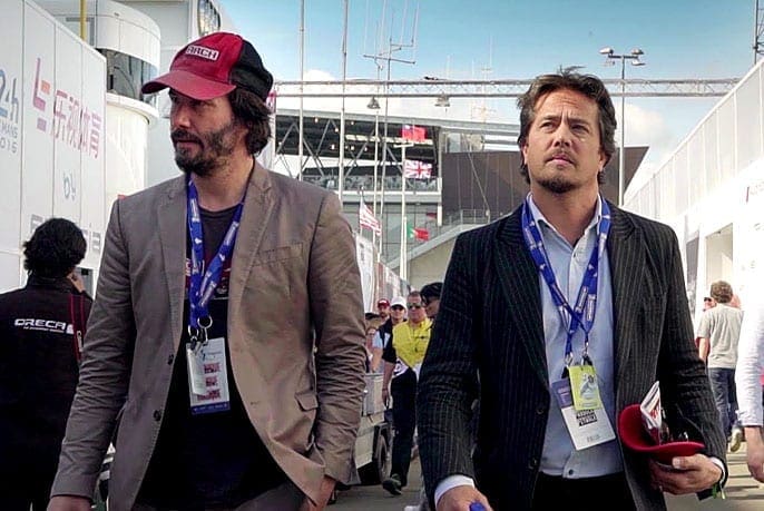 Keanu Reeves at Le Mans 24 Hours race as we go behind the scenes