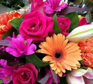 buying flowers