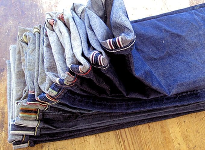 sharp in denim jeans
