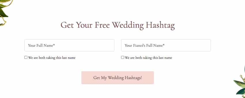 Trending Wedding Hashtag