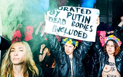Pussy Riot storm the Russian Pavilion at the Venice Biennale